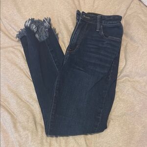 Just Black Midnight Frayed Hem Cropped Jeans